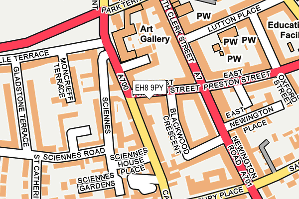 EH8 9PY map - OS OpenMap – Local (Ordnance Survey)