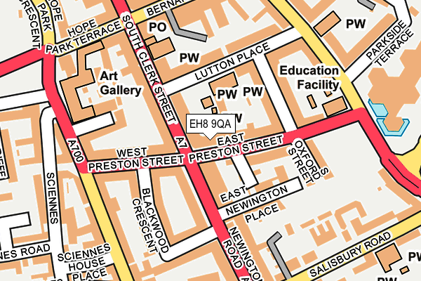 EH8 9QA map - OS OpenMap – Local (Ordnance Survey)
