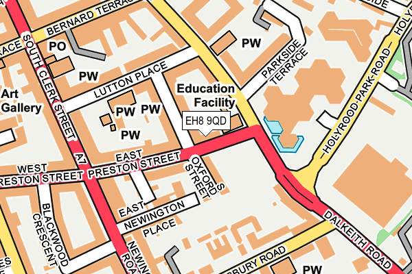 EH8 9QD map - OS OpenMap – Local (Ordnance Survey)