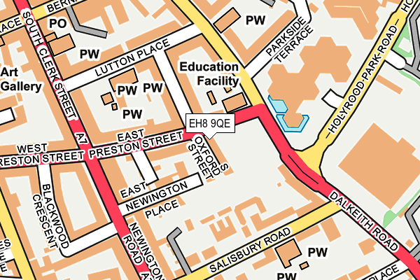 EH8 9QE map - OS OpenMap – Local (Ordnance Survey)
