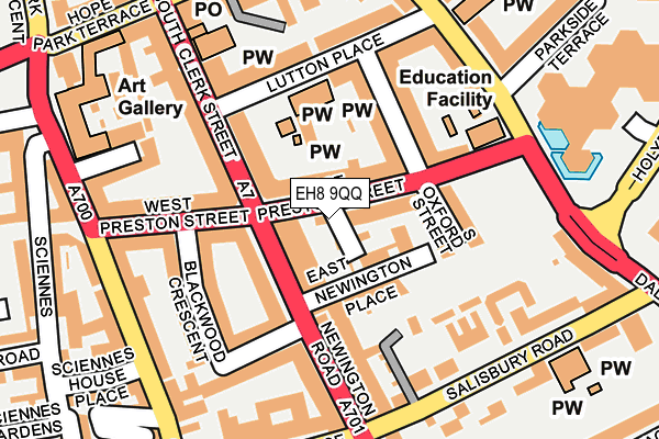 EH8 9QQ map - OS OpenMap – Local (Ordnance Survey)