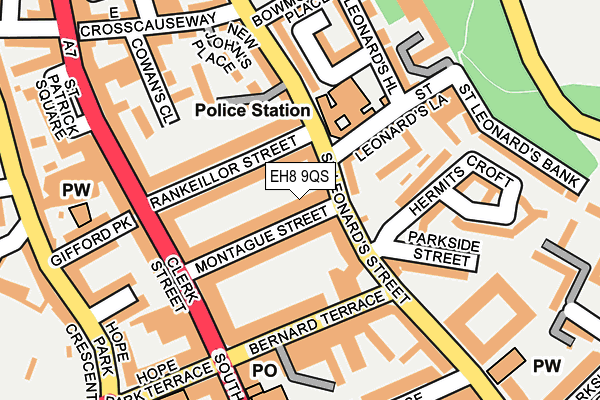 EH8 9QS map - OS OpenMap – Local (Ordnance Survey)