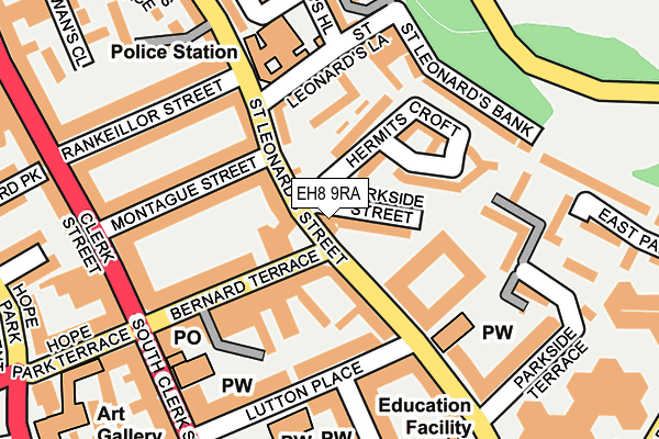 EH8 9RA map - OS OpenMap – Local (Ordnance Survey)