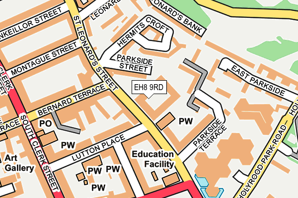 EH8 9RD map - OS OpenMap – Local (Ordnance Survey)