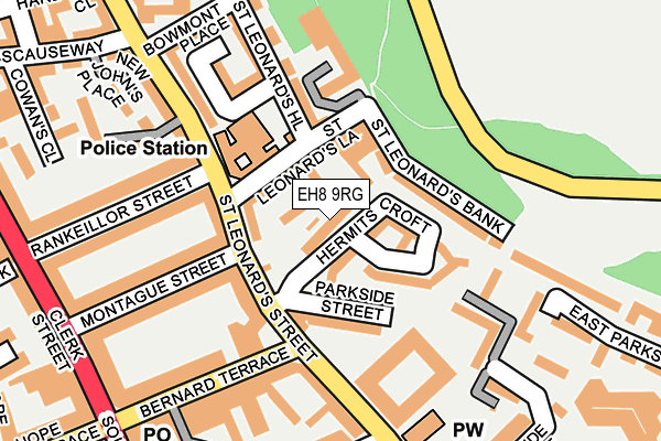 EH8 9RG map - OS OpenMap – Local (Ordnance Survey)