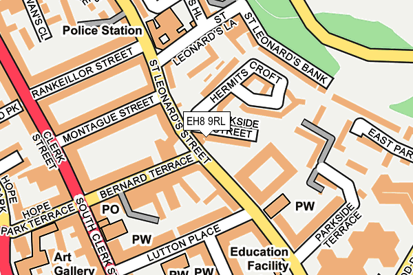 EH8 9RL map - OS OpenMap – Local (Ordnance Survey)