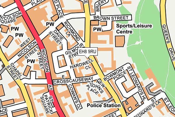 EH8 9RU map - OS OpenMap – Local (Ordnance Survey)