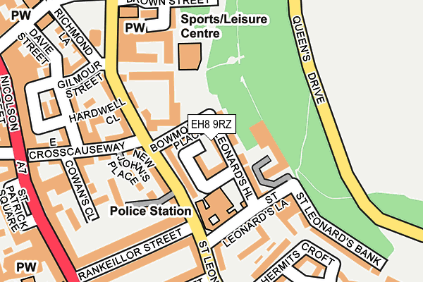 EH8 9RZ map - OS OpenMap – Local (Ordnance Survey)