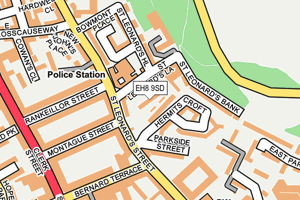 EH8 9SD map - OS OpenMap – Local (Ordnance Survey)