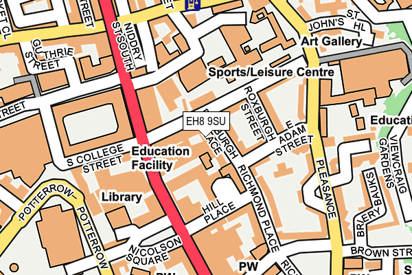 EH8 9SU map - OS OpenMap – Local (Ordnance Survey)