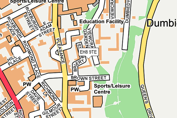 EH8 9TE map - OS OpenMap – Local (Ordnance Survey)