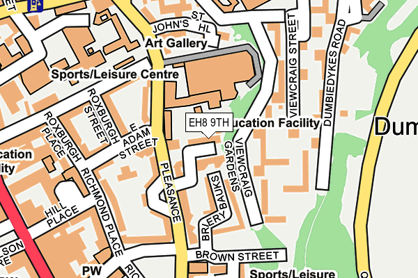 EH8 9TH map - OS OpenMap – Local (Ordnance Survey)