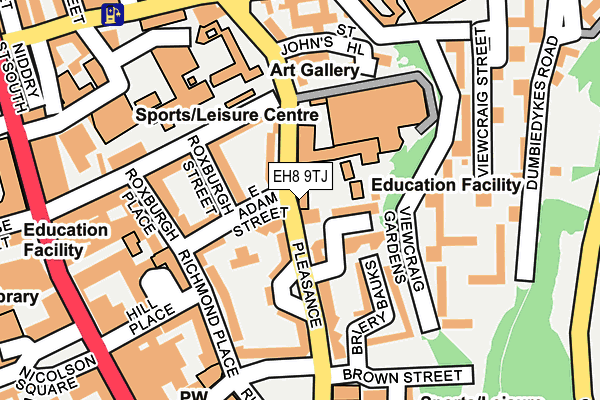 EH8 9TJ map - OS OpenMap – Local (Ordnance Survey)