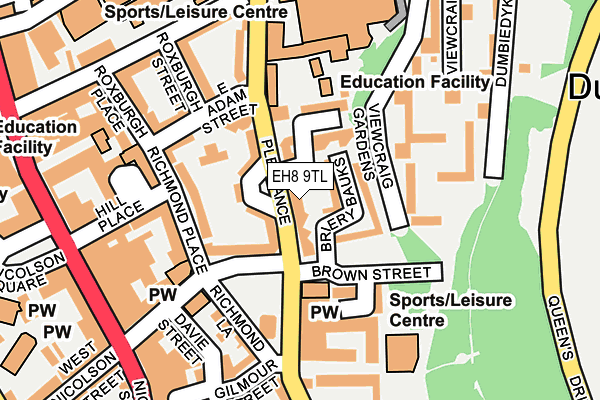 EH8 9TL map - OS OpenMap – Local (Ordnance Survey)