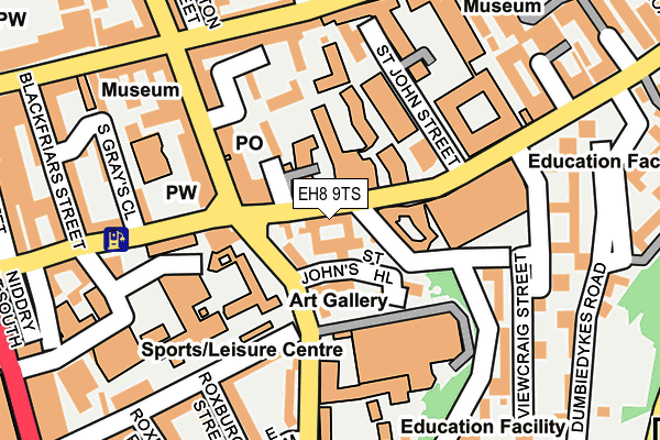 EH8 9TS map - OS OpenMap – Local (Ordnance Survey)