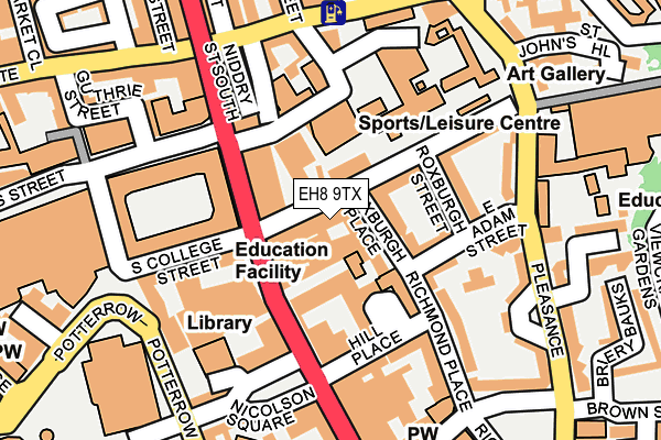 EH8 9TX map - OS OpenMap – Local (Ordnance Survey)