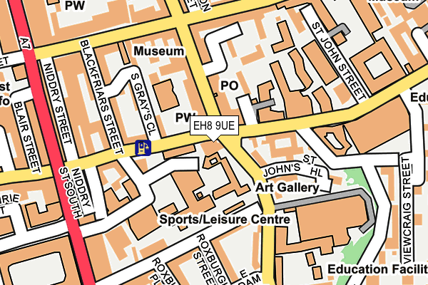 EH8 9UE map - OS OpenMap – Local (Ordnance Survey)