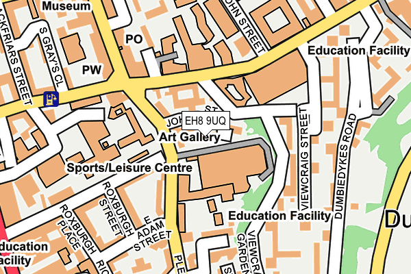 EH8 9UQ map - OS OpenMap – Local (Ordnance Survey)