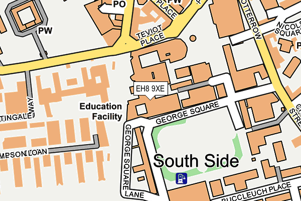 EH8 9XE map - OS OpenMap – Local (Ordnance Survey)