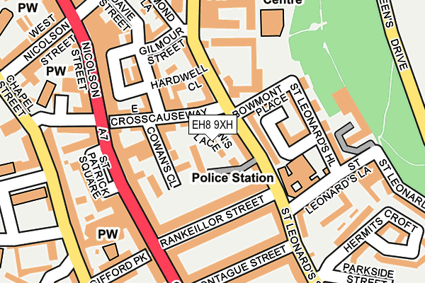 EH8 9XH map - OS OpenMap – Local (Ordnance Survey)
