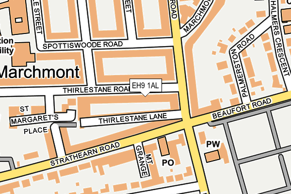 EH9 1AL map - OS OpenMap – Local (Ordnance Survey)