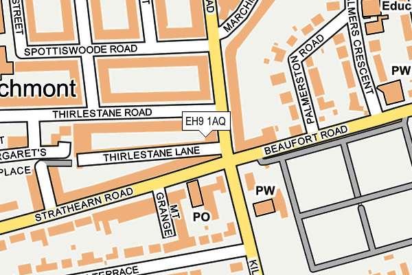 EH9 1AQ map - OS OpenMap – Local (Ordnance Survey)