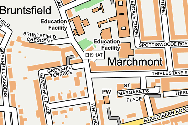 EH9 1AT map - OS OpenMap – Local (Ordnance Survey)