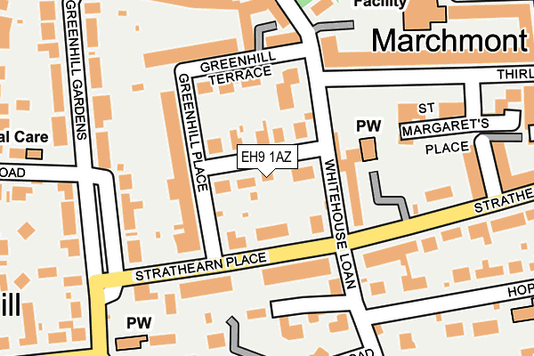 EH9 1AZ map - OS OpenMap – Local (Ordnance Survey)
