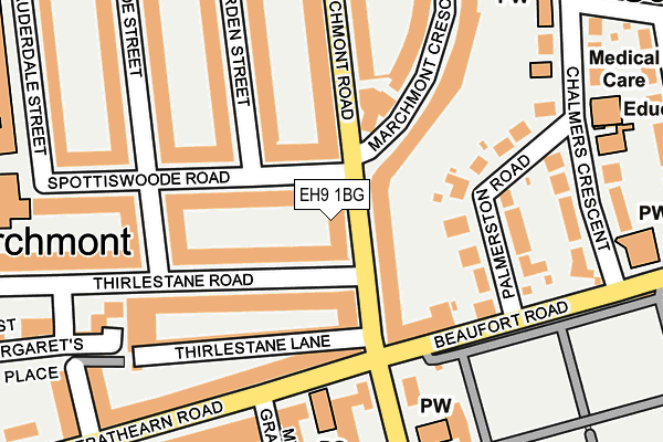 EH9 1BG map - OS OpenMap – Local (Ordnance Survey)