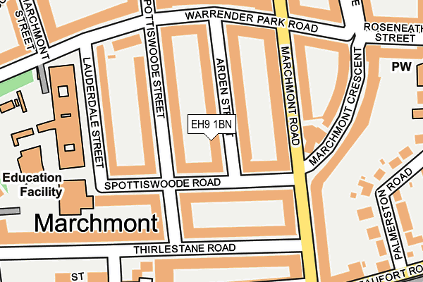 EH9 1BN map - OS OpenMap – Local (Ordnance Survey)