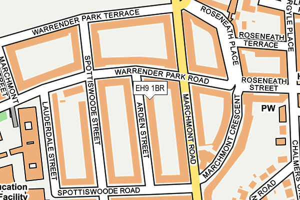 EH9 1BR map - OS OpenMap – Local (Ordnance Survey)