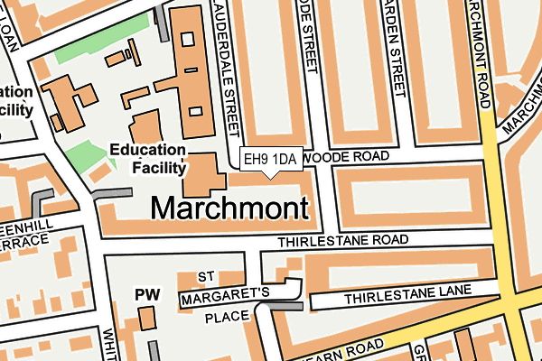 EH9 1DA map - OS OpenMap – Local (Ordnance Survey)