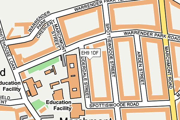 EH9 1DF map - OS OpenMap – Local (Ordnance Survey)