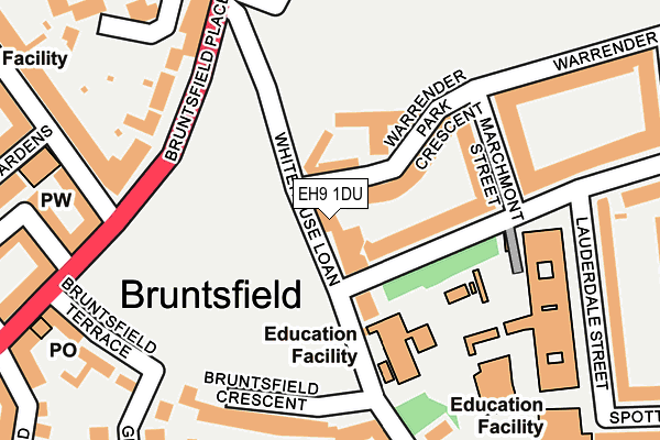 EH9 1DU map - OS OpenMap – Local (Ordnance Survey)