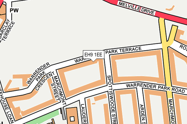 EH9 1EE map - OS OpenMap – Local (Ordnance Survey)