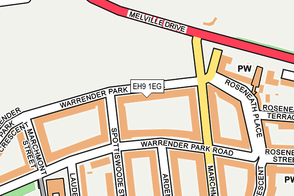 EH9 1EG map - OS OpenMap – Local (Ordnance Survey)