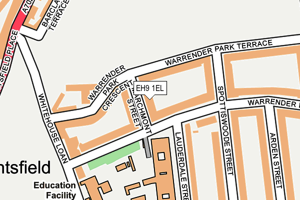 EH9 1EL map - OS OpenMap – Local (Ordnance Survey)