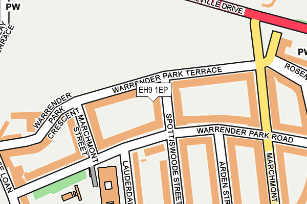 EH9 1EP map - OS OpenMap – Local (Ordnance Survey)