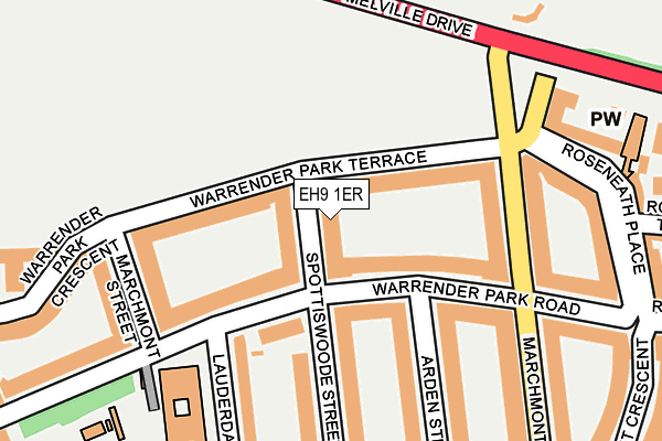 EH9 1ER map - OS OpenMap – Local (Ordnance Survey)