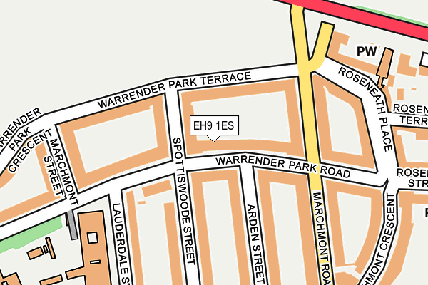 EH9 1ES map - OS OpenMap – Local (Ordnance Survey)
