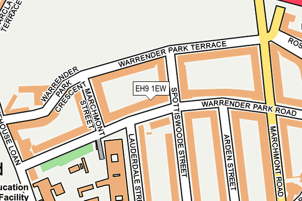 EH9 1EW map - OS OpenMap – Local (Ordnance Survey)