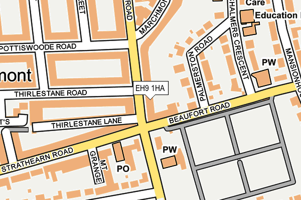 EH9 1HA map - OS OpenMap – Local (Ordnance Survey)