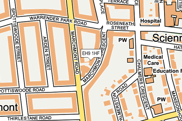 EH9 1HF map - OS OpenMap – Local (Ordnance Survey)