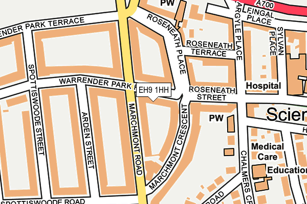 EH9 1HH map - OS OpenMap – Local (Ordnance Survey)