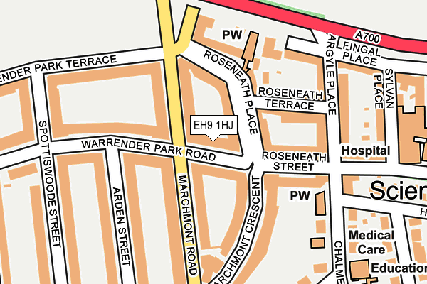 EH9 1HJ map - OS OpenMap – Local (Ordnance Survey)