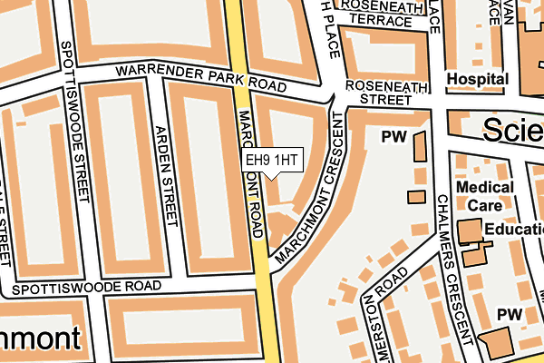 EH9 1HT map - OS OpenMap – Local (Ordnance Survey)