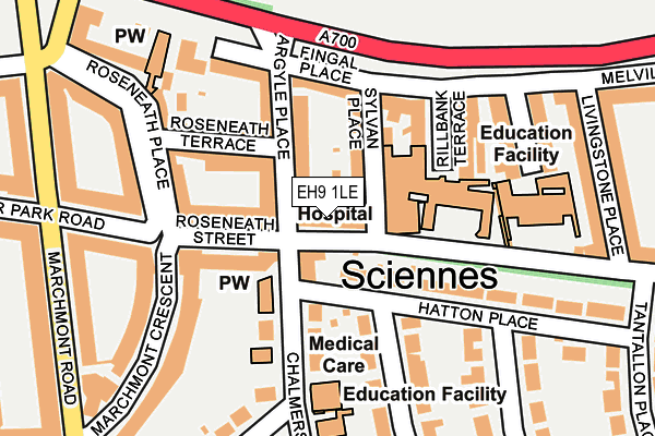 EH9 1LE map - OS OpenMap – Local (Ordnance Survey)