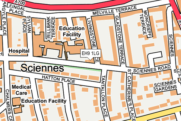 EH9 1LG map - OS OpenMap – Local (Ordnance Survey)