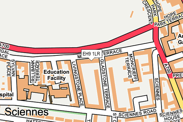 EH9 1LR map - OS OpenMap – Local (Ordnance Survey)