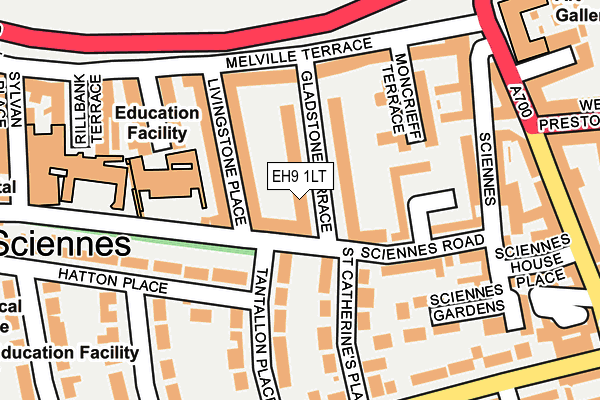 EH9 1LT map - OS OpenMap – Local (Ordnance Survey)